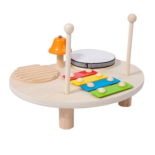 Amagogo Kindertrommel-Set, Kindermusik-Trommeltisch, Holz-Xylophon, Vorschul-Sensorikspielzeug, Montessori für Kinder, Mädchen, Kinder, Geburtstagsgeschenke von Amagogo