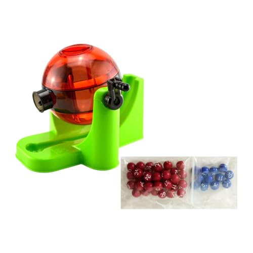 Amagogo Kleine Bingo Maschine für Lotterie Bälle, Spielset für Kinder Und Partys, Doppelfarbbälle Amagogo Kleine Bingo Maschine für Lotterie Bälle, Spielset für Kinder Und Partys, Doppelfarbbälle von Amagogo
