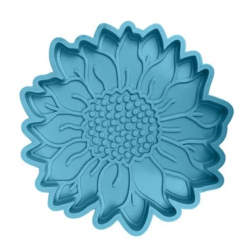 Amagogo Kreative Gießform für Sonnenblumen-Untersetzer, Blau, 3 STK von Amagogo