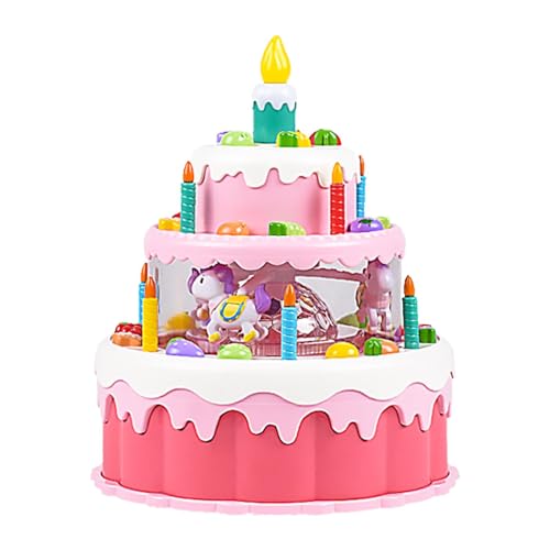 Amagogo Kuchenspielzeug für den ersten Geburtstag, Make A Wish, leuchtende Kerzen, Universalrad, rotierende Blaskerzen, singende Spielzeuge, Musik, Rot Amagogo Kuchenspielzeug für den ersten Geburtstag, Make A Wish, leuchtende Kerzen, Universalrad, rotierende Blaskerzen, singende Spielzeuge, Musik, Rot von Amagogo