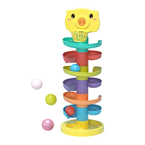 Amagogo Kugelbahn für Kleinkinder, interaktives Lernspielzeug für die frühkindliche Entwicklung, 7 Ebene von Amagogo
