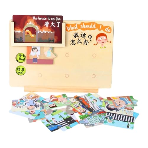 Amagogo Lernkarten, „was tun“-Spiele, Glatte Oberfläche, kreatives Lernspielzeug, Spielzeug für grundlegende Lebenskompetenzen für den Kindergarten von Amagogo