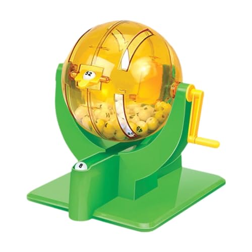 Amagogo Lotto Game Bingo Game Set 90 Bälle Compact Mini Lotterie Bälle Maschine Lucky Number Picking Machine für Wohnzimmerpartys von Amagogo