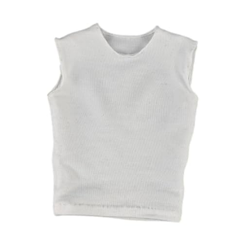 Amagogo Männliche Figur im Maßstab 1:6, T-Shirt, ärmellose Weste, Puppenkleidung, Miniatur für 12-Zoll-Figuren, Körper, Puppenmodell, Zubehör, Anzieh, Weiß Amagogo Männliche Figur im Maßstab 1:6, T-Shirt, ärmellose Weste, Puppenkleidung, Miniatur für 12-Zoll-Figuren, Körper, Puppenmodell, Zubehör, Anzieh, Weiß von Amagogo