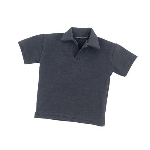 Amagogo Männliches Revers-T-Shirt im Maßstab 1:6. 1:6 männliche Figur Revers-T-Shirt. Praktisches Kostümzubehör für 12-Zoll-Puppenmodell-Figuren, Tiefgrau Amagogo Männliches Revers-T-Shirt im Maßstab 1:6. 1:6 männliche Figur Revers-T-Shirt. Praktisches Kostümzubehör für 12-Zoll-Puppenmodell-Figuren, Tiefgrau von Amagogo