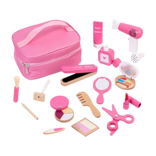 Amagogo Make -up -Kit für Mädchen Kinder tun Spiele Fine Motor Skills Pinsel Holz Make -up Spielzeug Set Make -up Play Set Kit für Prinzessin Girls von Amagogo