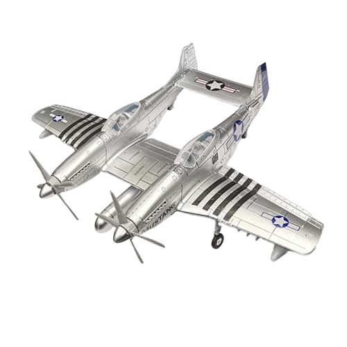 Amagogo Maßstab 1:48 USA Fighter Bausätze DIY Flugzeug Handarbeit für Kinder Erwachsene Zusammenbauen Jungen Spielzeug Tischdekoration 3D Puzzle, Silber von Amagogo