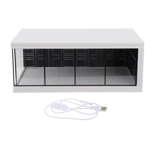 Amagogo Maßstab 1:64, Autogarage Moldel mit LED-Sammeldisplay, Vitrine, Hintergrund, Sammlerstücke für Modellautos, Mini-Puppen, Diorama, Schwarz Amagogo Maßstab 1:64, Autogarage Moldel mit LED-Sammeldisplay, Vitrine, Hintergrund, Sammlerstücke für Modellautos, Mini-Puppen, Diorama, Schwarz von Amagogo