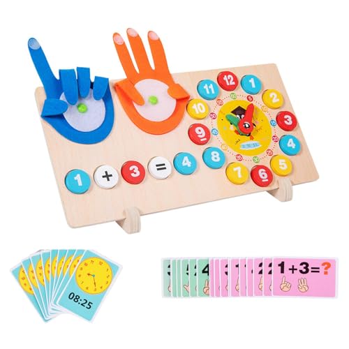 Amagogo Mathe-Spielzeug zum Fingerzählen, Lernspiel, süße 2-in-1-Zählblöcke, Lehruhr für den Tisch, für zu Hause und unterwegs, Geschenk für Kinder Amagogo Mathe-Spielzeug zum Fingerzählen, Lernspiel, süße 2-in-1-Zählblöcke, Lehruhr für den Tisch, für zu Hause und unterwegs, Geschenk für Kinder von Amagogo