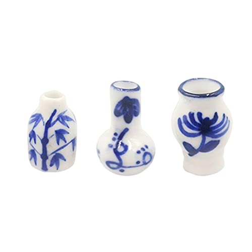 Amagogo Miniatur Porzellan Vasen Set für Puppenhaus Dekoration von Amagogo