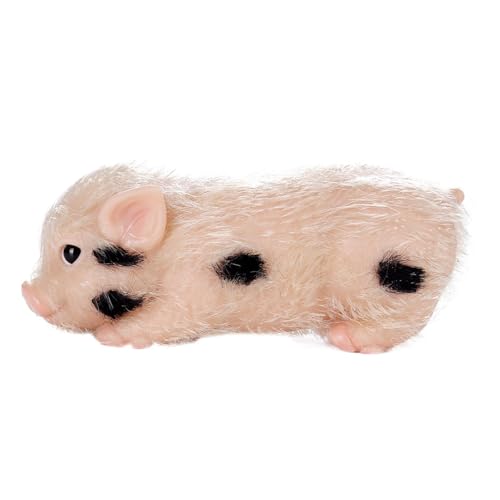 Amagogo Miniatur-Reborn-Schwein-Spielzeug, Mini-Ferkel, Mini-Puppe, Schwein-Puppe, niedliches Tier-Puppenspielzeug für Ornament-Party, Schwarze Flecken Amagogo Miniatur-Reborn-Schwein-Spielzeug, Mini-Ferkel, Mini-Puppe, Schwein-Puppe, niedliches Tier-Puppenspielzeug für Ornament-Party, Schwarze Flecken von Amagogo