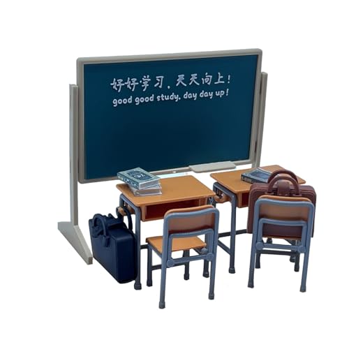 Amagogo Miniatur-Tafel, Tisch und Stuhl, Modell-, 1/12, DIY-Szene, Mini-Bastelarbeiten, Miniatur-Arbeitszimmer-Set, Rollenspiel-Spielzeug Amagogo Miniatur-Tafel, Tisch und Stuhl, Modell-, 1/12, DIY-Szene, Mini-Bastelarbeiten, Miniatur-Arbeitszimmer-Set, Rollenspiel-Spielzeug von Amagogo