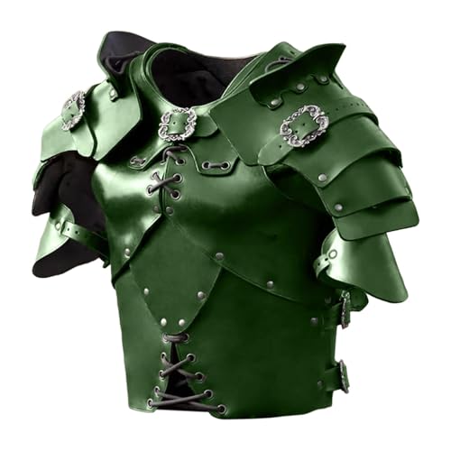 Amagogo Mittelalterlicher Brustpanzer für Herren mit verstellbarem Riemen, Weste, Rüstung für Halloween, Cosplay, GrÜn Amagogo Mittelalterlicher Brustpanzer für Herren mit verstellbarem Riemen, Weste, Rüstung für Halloween, Cosplay, GrÜn von Amagogo