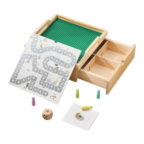 Amagogo Montessori Building Toy Set Box Feinmotorik -Augenkoordination Rollenspiele Holzschachspiel von Amagogo