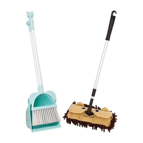 Amagogo Mopp Und Schaufel Set für Kinder, Reinigungsutensilien für Die Kleinen, Werkzeugset für Erzieherinnen, brauner Mopp Amagogo Mopp Und Schaufel Set für Kinder, Reinigungsutensilien für Die Kleinen, Werkzeugset für Erzieherinnen, brauner Mopp von Amagogo