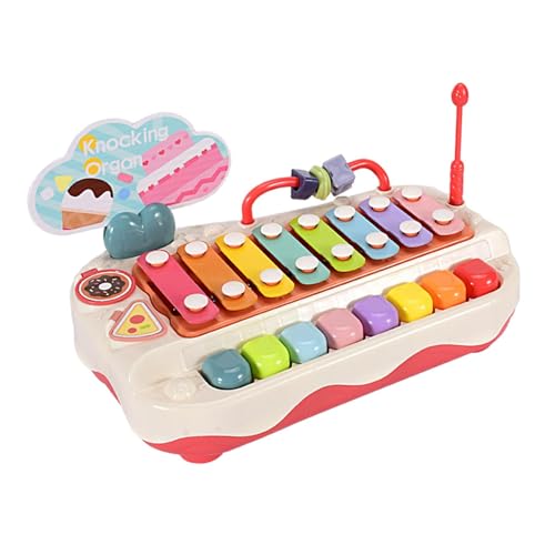Amagogo Musikspielzeug Klavierspielzeug, pädagogisches buntes Babyklavier-Xylophonspielzeug, Musikinstrumentenspielzeug für Kinder ab 3 Jahren, Rot von Amagogo