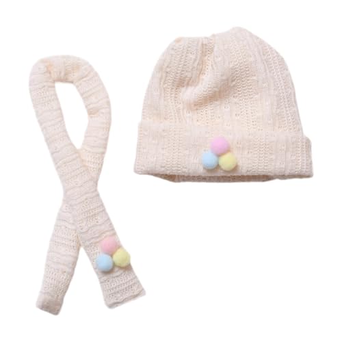 Amagogo Niedliche Figuren-Strickmütze mit Schal, Stoffpuppenmütze, weiche Cartoon-Puppen-Manschettenmütze zum Anziehen, Puppenkopfbedeckung für, Ohne Pullover Amagogo Niedliche Figuren-Strickmütze mit Schal, Stoffpuppenmütze, weiche Cartoon-Puppen-Manschettenmütze zum Anziehen, Puppenkopfbedeckung für, Ohne Pullover von Amagogo