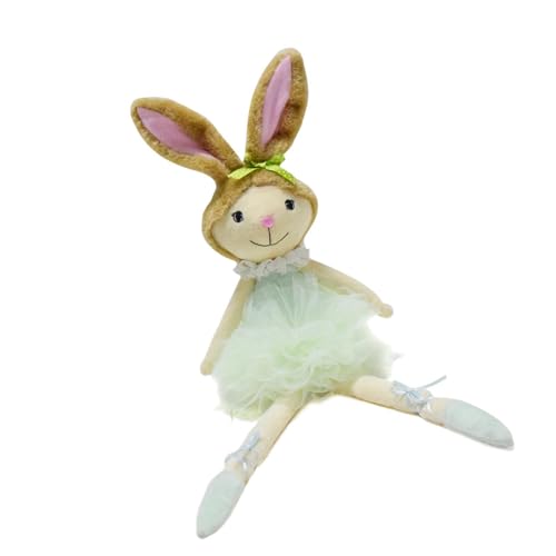 Amagogo Osterhasenpuppe Kaninchen Plüsch Spielzeug Hauswarming Geschenkhandwerk Gefüllt Statue Tierverzierung für Tischlager Büro Haus, Grün Amagogo Osterhasenpuppe Kaninchen Plüsch Spielzeug Hauswarming Geschenkhandwerk Gefüllt Statue Tierverzierung für Tischlager Büro Haus, Grün von Amagogo