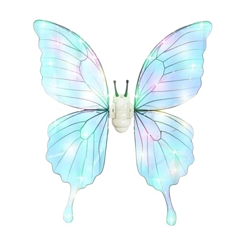 Amagogo Ostern Elektrischer Beweglicher Schmetterlingsflügel mit Musik mit Licht DIY Engelsflügel Cosplay für Halloween Inside Kids, Klar von Amagogo