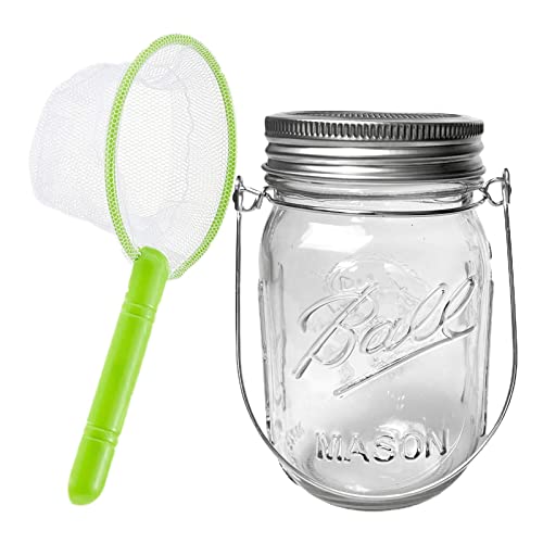 Amagogo Outdoor Kit, Glas mit Deckel Und Griff, Lernspielzeug für Den Garten, Schmetterlingsfang Kit für Kinder, Kindergeburtstagsgeschenke von Amagogo