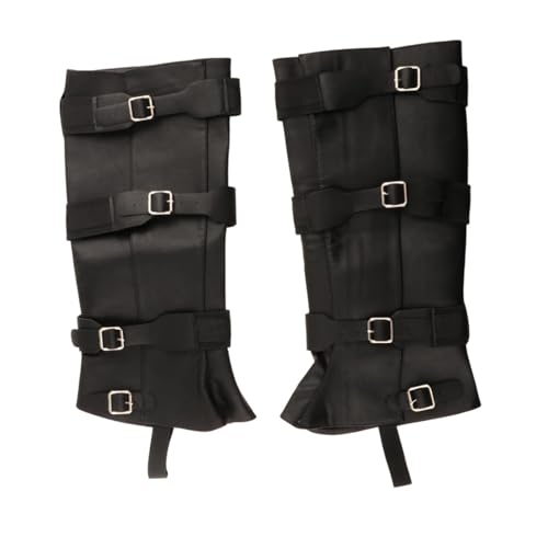 Amagogo Piraten-Stiefelüberzüge, Schuhüberzüge, Gothic-Schutz, mittelalterliche Stiefelüberzüge für den Außenbereich, Schwarz Höhe 42.5 cm Amagogo Piraten-Stiefelüberzüge, Schuhüberzüge, Gothic-Schutz, mittelalterliche Stiefelüberzüge für den Außenbereich, Schwarz Höhe 42.5 cm von Amagogo