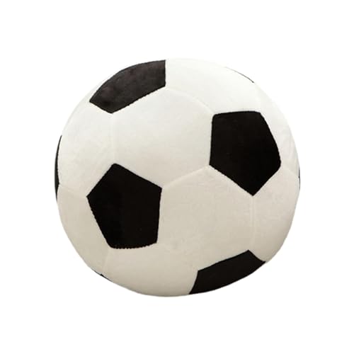 Amagogo Plüsch Fußball Spielzeug gefüllte Fußball Zimmer Dekor Sport Kissen für Auto Cafés Wohnzimmer, weiß schwarz von Amagogo