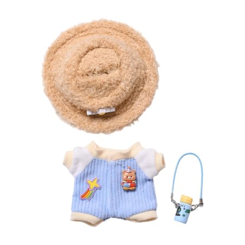 Amagogo Plüsch-Puppenkleidung für 15–17 cm große Puppen, Schlüsselanhänger-Kleidung mit Wasserkocher, Anzieh-Kostüme, DIY-Sammler-Kleidungsset, stilvoll, Blau mit Hut Amagogo Plüsch-Puppenkleidung für 15–17 cm große Puppen, Schlüsselanhänger-Kleidung mit Wasserkocher, Anzieh-Kostüme, DIY-Sammler-Kleidungsset, stilvoll, Blau mit Hut von Amagogo
