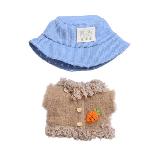 Amagogo Plüschfigur-Mantel, zum Anziehen für kleine Mädchen, Foto-Requisiten, modischer DIY-Mantel mit offener Vorderseite, Mädchen-Puppen-Hose-Outfit für, Braun von Amagogo