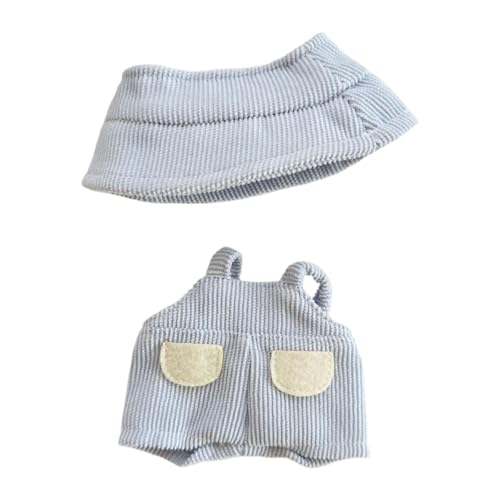 Amagogo Plüschpuppen -Strampler Kostüme mit Hut -Imagination Fashion Photo Requisiten verkleiden Sich für 5,91 Zoll/6,69 Zoll Puppe für Kinder, Blauer Hut von Amagogo