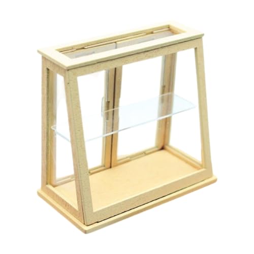 Amagogo Puppenhaus-Bäckerei-Vitrine, Puppenhaus-Möbel aus Holz, 1:12, Puppenhaus-Zubehör, Miniatur-Lebensmittelschrank für Diorama, Holzfarbe Amagogo Puppenhaus-Bäckerei-Vitrine, Puppenhaus-Möbel aus Holz, 1:12, Puppenhaus-Zubehör, Miniatur-Lebensmittelschrank für Diorama, Holzfarbe von Amagogo