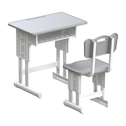 Amagogo Puppenhaus Miniatur Schreibtisch und Stuhl Set Mini Tisch und Stuhl 1:12 Rollenspiel Puppenhaus Dekoration für Foto Requisiten Dekor, Grau Amagogo Puppenhaus Miniatur Schreibtisch und Stuhl Set Mini Tisch und Stuhl 1:12 Rollenspiel Puppenhaus Dekoration für Foto Requisiten Dekor, Grau von Amagogo