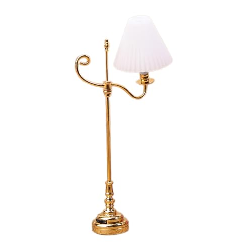 Amagogo Puppenhauslampe Moderne Puppenhausaccessoires Funktionale Metall Miniaturmöbel Weiße Beleuchtung Puppenhaus, Style C von Amagogo