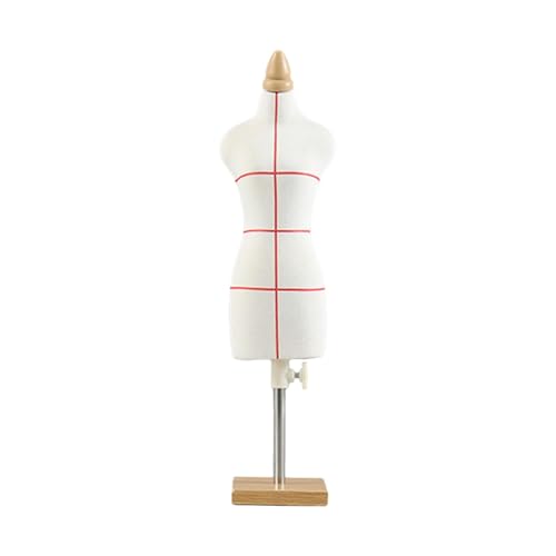 Amagogo Puppenkleiderform Nähen Schaufensterpuppen Manikin Professional Mini Schneidermodell Modell Schneiderform für Dollhouse Kostümdesign, 33 cm und quadratische Basis von Amagogo