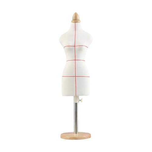Amagogo Puppenkleiderform Nähen Schaufensterpuppen Manikin Professional Mini Schneidermodell Modell Schneiderform für Dollhouse Kostümdesign, 46 cm mit runder Basis von Amagogo