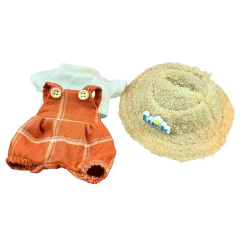 Amagogo Puppenkleidung aus Plüsch für 15 cm große Puppen, T-Shirt und Hosenträger, modische Kostüme, selbst bastelndes Puppenkostüm, Foto-Requisiten, Orange Amagogo Puppenkleidung aus Plüsch für 15 cm große Puppen, T-Shirt und Hosenträger, modische Kostüme, selbst bastelndes Puppenkostüm, Foto-Requisiten, Orange von Amagogo