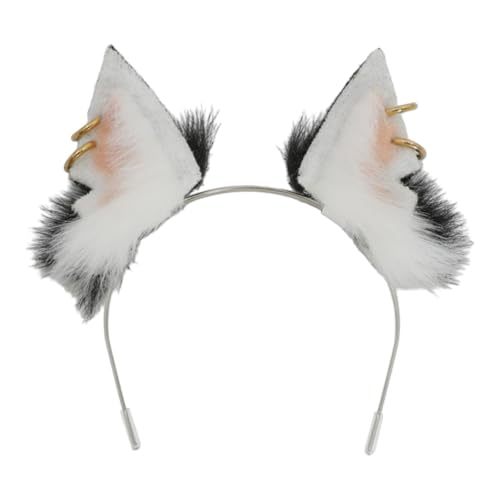 Amagogo Puppenkostüm Animal Ohrband Schönes Dekor einfach zu verwenden Cosplay Requisiten Haar -Hoop -Kopfschmuck für Abschlussball Dress Up Halloween, Schwarz-weiss von Amagogo