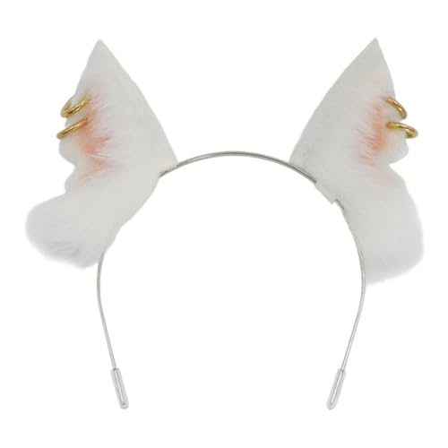 Amagogo Puppenkostüm Animal Ohrband Schönes Dekor einfach zu verwenden Cosplay Requisiten Haar -Hoop -Kopfschmuck für Abschlussball Dress Up Halloween, Weiß von Amagogo