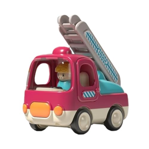 Amagogo Push and Go Car Construction Vehicle Toy, kreativ, tragbar, Trägheitswagenspielzeug, Reibungsantriebsspielzeug für Jungen Mädchen Geschenke, Leiterwagen von Amagogo