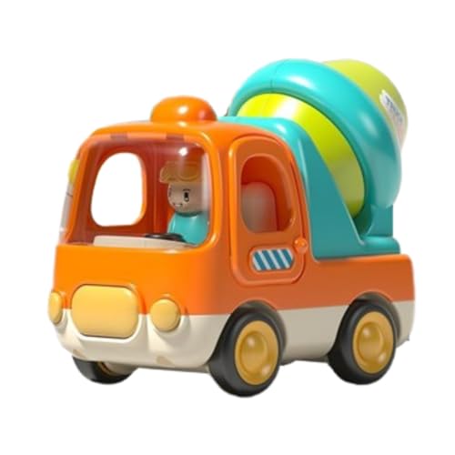 Amagogo Push and Go Car Construction Vehicle Toy, kreativ, tragbar, Trägheitswagenspielzeug, Reibungsantriebsspielzeug für Jungen Mädchen Geschenke, Mixer -LKW von Amagogo
