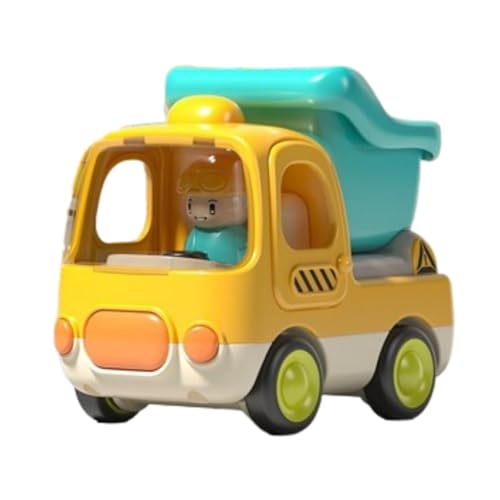 Amagogo Push and Go Car Construction Vehicle Toy, kreativ, tragbar, Trägheitswagenspielzeug, Reibungsantriebsspielzeug für Jungen Mädchen Geschenke, Transporter von Amagogo