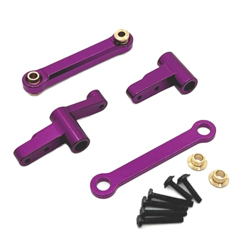 Amagogo RC-Auto-Lenksätze, Upgrade-Teile aus Metall, hochfeste Teile für RC-Autozubehör im Maßstab 1:14 14209 14210, violett von Amagogo