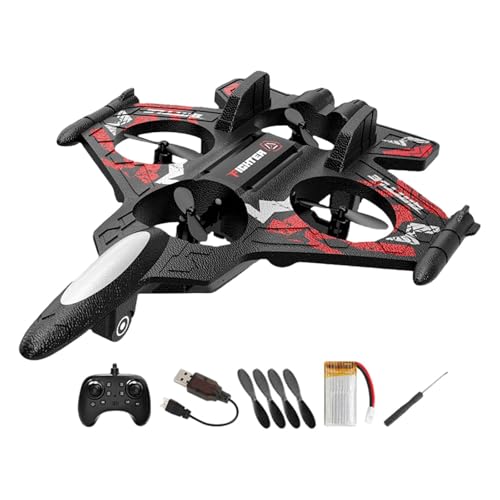 Amagogo RC Flugzeug mit Licht, Ferngesteuertes Modell, Spielzeug für Draußen, 4 Kanal Schaumflugzeug, Rot 1RC von Amagogo