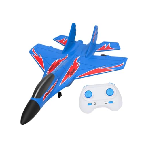 Amagogo RC Glider Flugzeug Flugspielzeug Fliegermodell Flugzeug Kit Leicht leicht zu Spielen vielseitig RC -Flugzeugstrahl mit Leichter Party, Blau von Amagogo