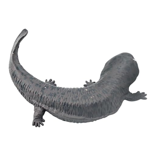 Amagogo Salamander-Figur, Wildtierstatue für Kinder, Tortenaufsatz, Tischdekoration, Partyzubehör, Salamander-Spielset-Modell, grau von Amagogo