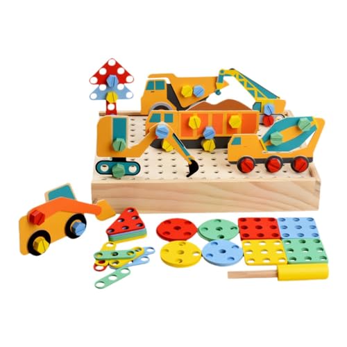 Amagogo Schraubenspielzeug Kinderspielwerkzeug Set Developmental Construction Toy Lernen Puzzle Spielzeug Schraubendreher DIY Building Toy für Kinder, Technikfahrzeuge von Amagogo