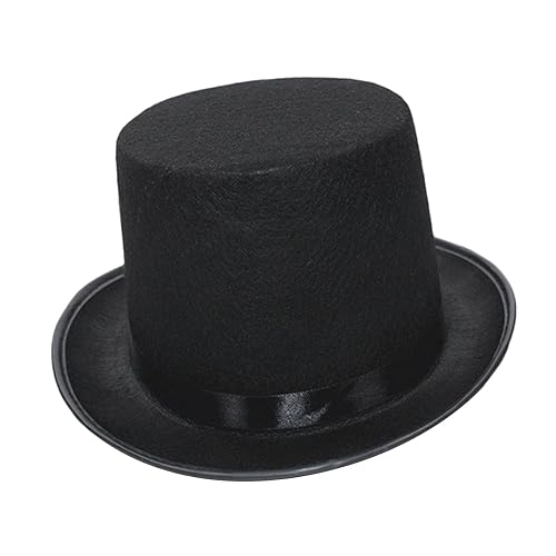 Amagogo Schwarzer Zylinder, Fedora-Hut, Zauberer, Butler, Funky, Flacher Zylinder, Kostüm, formelle Kostümhüte, Partyhüte für Mottopartys, Maskerade, Cosplay, l Amagogo Schwarzer Zylinder, Fedora-Hut, Zauberer, Butler, Funky, Flacher Zylinder, Kostüm, formelle Kostümhüte, Partyhüte für Mottopartys, Maskerade, Cosplay, l von Amagogo