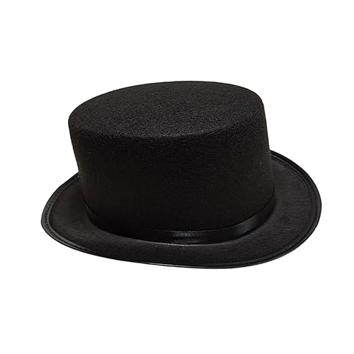 Amagogo Schwarzer Zylinder, Fedora-Hut, Zauberer, Butler, Funky, Flacher Zylinder, Kostüm, formelle Kostümhüte, Partyhüte für Mottopartys, Maskerade, Cosplay, m Amagogo Schwarzer Zylinder, Fedora-Hut, Zauberer, Butler, Funky, Flacher Zylinder, Kostüm, formelle Kostümhüte, Partyhüte für Mottopartys, Maskerade, Cosplay, m von Amagogo