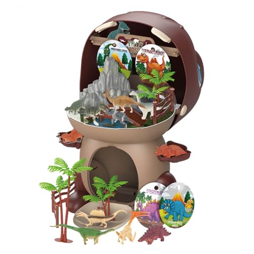 Amagogo Spielhausspielzeug, interaktives Spielzeug für Kinder ab 3 Jahren, Vorschulaktivitäten, tragbar, für Jungen und Mädchen, Valentinstagsgeschenke für, Dinosaurier-Thema von Amagogo