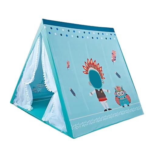 Amagogo Spielzelt für Kinder, Indianer-Tipi, einfache Montage, Geschenke, Tipi-Zelte für Kinder, großes Indoor-Spielhaus für Kinder, Jungen und Mädchen, Hellblau Amagogo Spielzelt für Kinder, Indianer-Tipi, einfache Montage, Geschenke, Tipi-Zelte für Kinder, großes Indoor-Spielhaus für Kinder, Jungen und Mädchen, Hellblau von Amagogo