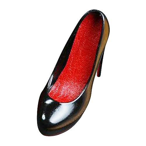Amagogo Spitze Pumps, Schuhe mit Künstlichem Absatz, Cosplay, Retro, Elegant, Miniatur Soldaten Kostüm für 12P Weibliches Action Figuren Kostüm, Schwarz A von Amagogo